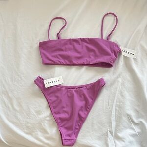 PacSun LA Hearts Lilac Purple Seedling Tank Bikini